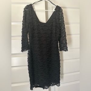 Guess Black Lace Cocktail Dress
